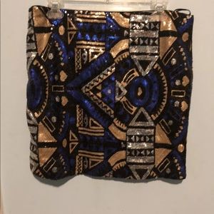 Romeo & Juliet Couture Sequined Mini Skirt